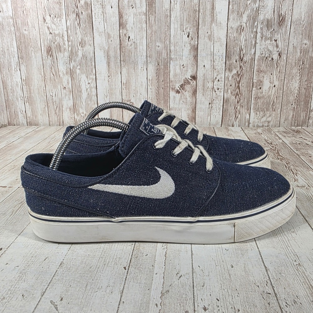 Nike SB Stefan Janoski Navy Blue Denim Canvas Skate Shoes 615957-412 Mens 9